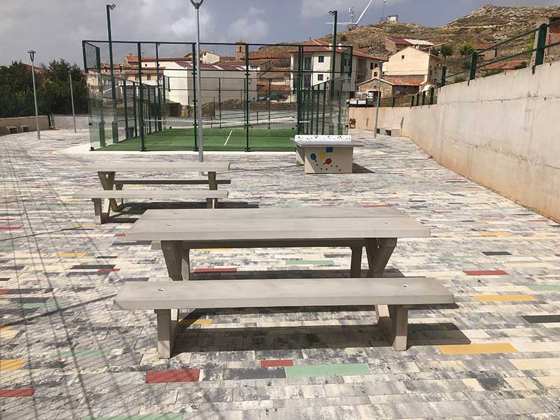 Mesa de ping pong de hormigón antivandalica Mesas de picnic de hormigón de calidad