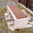 Banco de Hormigón imitación madera