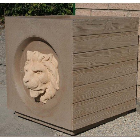 Jardinera Bolardo imitación madera