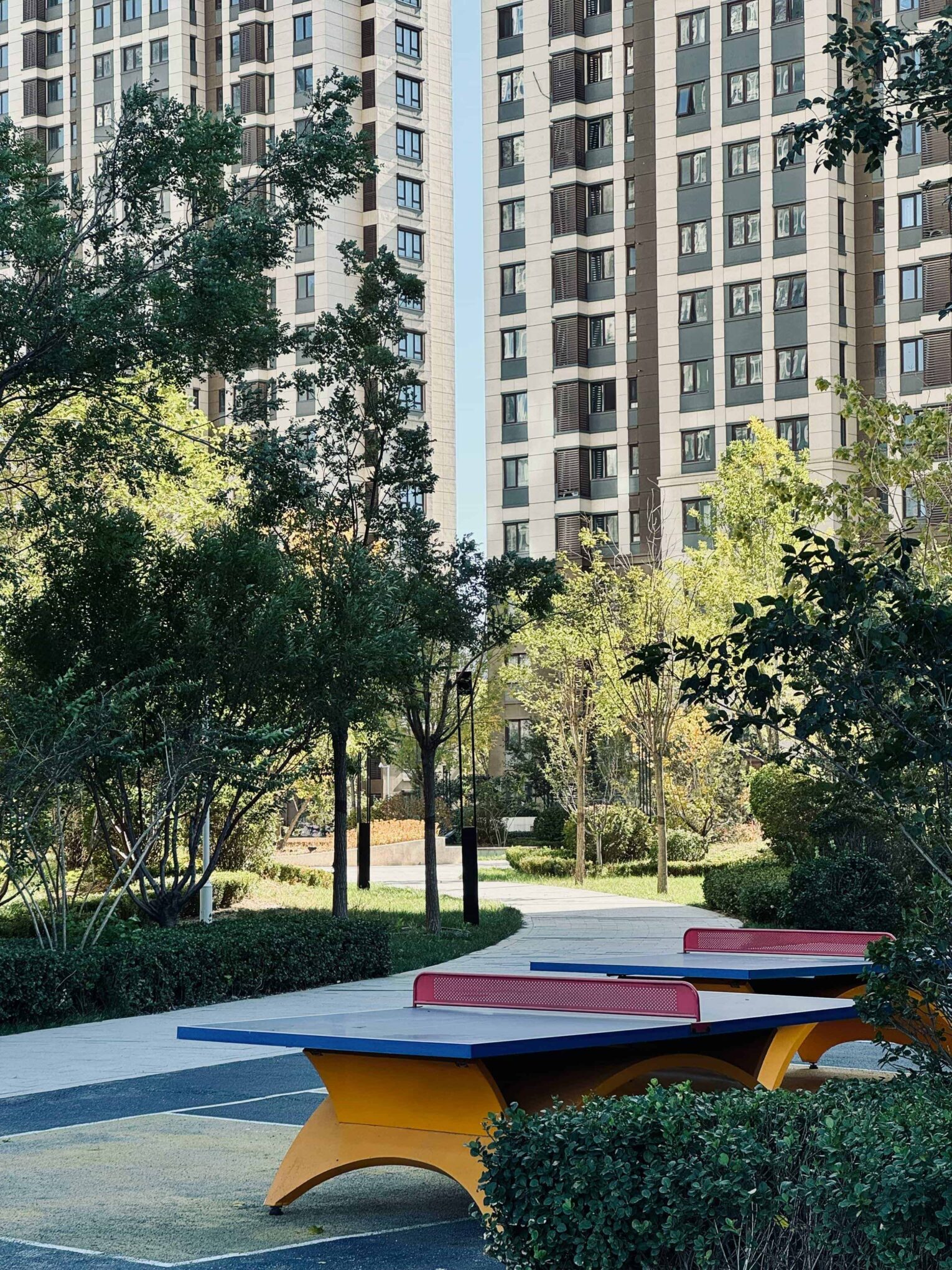 Mesa de ping-pong de hormigón aire libre