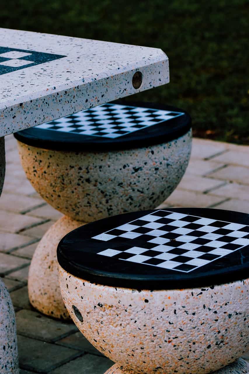 Mesa de juegos de ajedrez