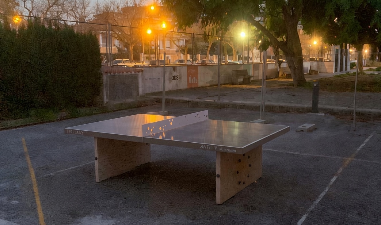 Mesa de ping pong de exterior antivandalica