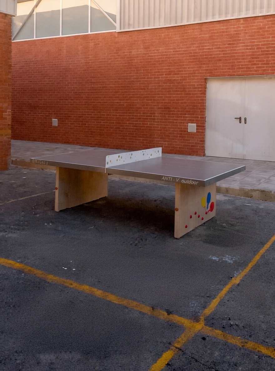 Mesa de ping pong de hormigon